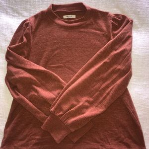 Madewell Mock Neck Bubble Sleeve Sweater